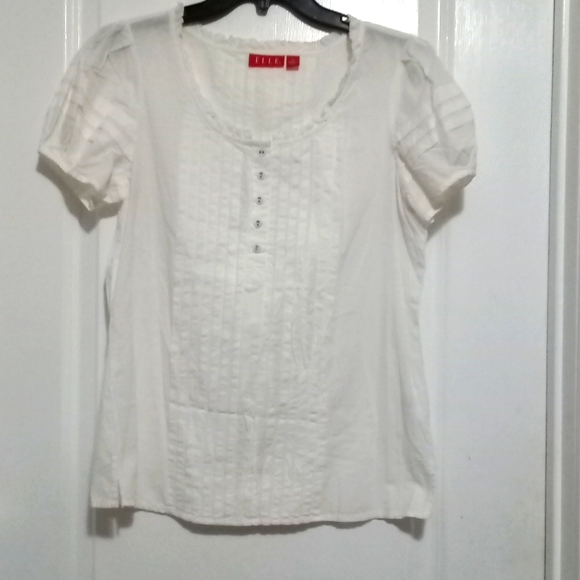 24  Elle white blouse Small - Picture 1 of 6